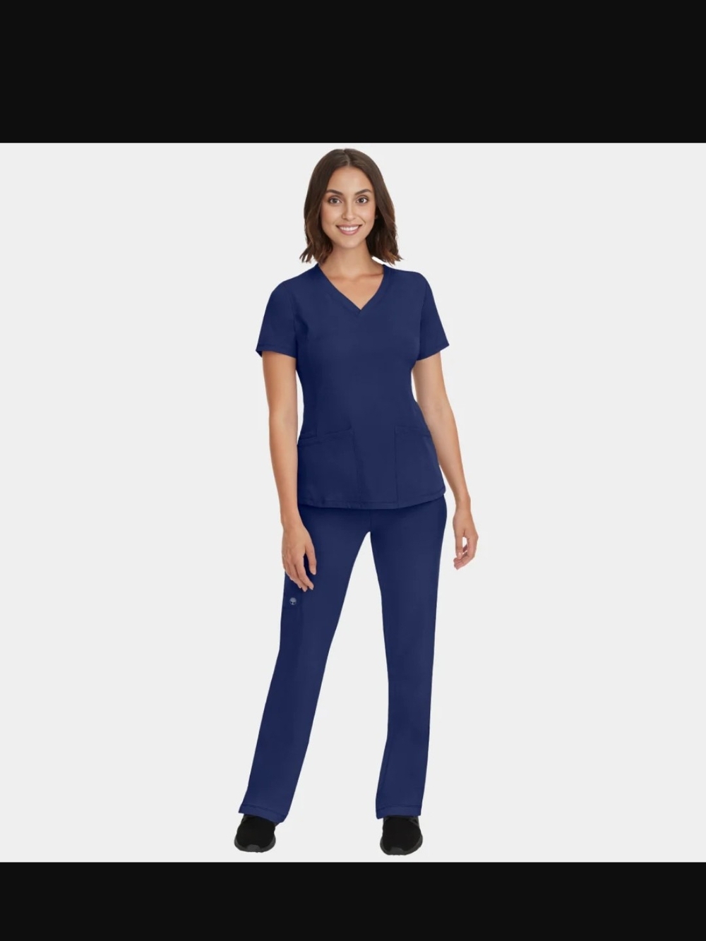 Healing Hands Navy V-Neck Medical Scrub Set